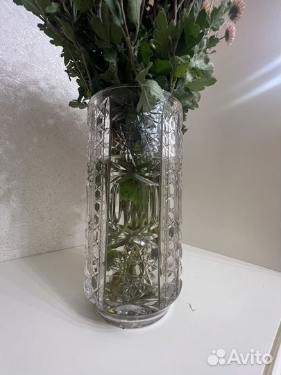 Ваза хрустальная чехия Богемия Bohemia