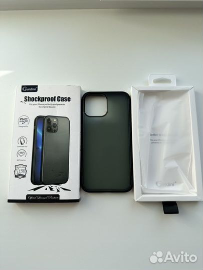 Чехол Gurdini для iPhone 13 Pro Max черный