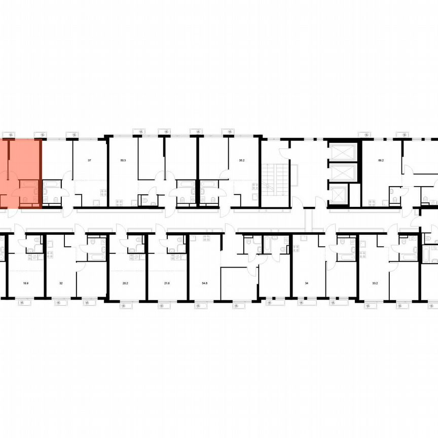 2-к. квартира, 51,9 м², 16/25 эт.