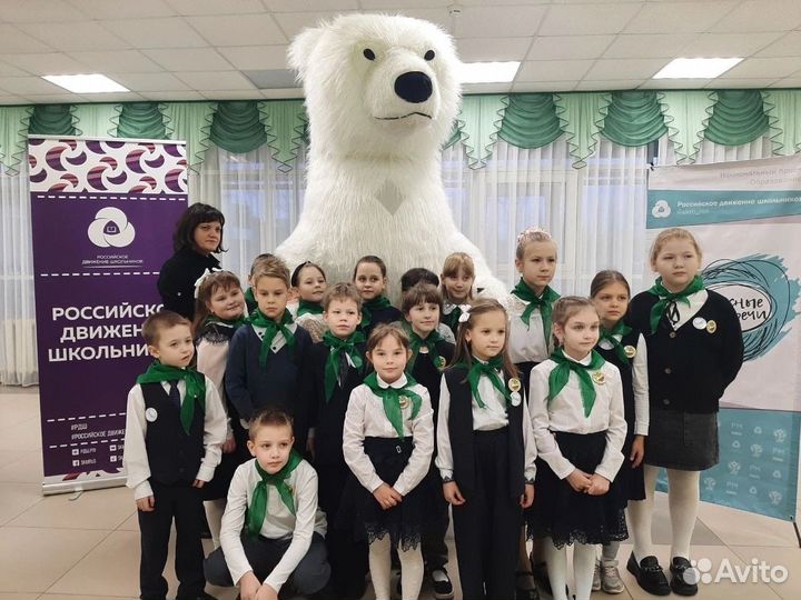 Большой Белый мишка/живая открытка/Бурый Медведь