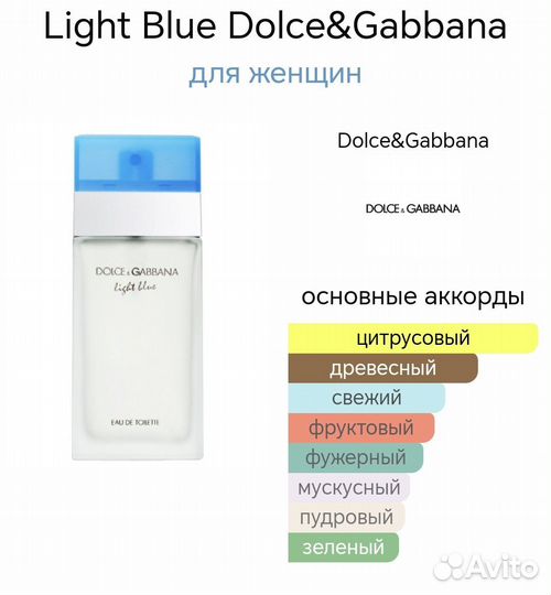 Духи тестер Light Blue (40)