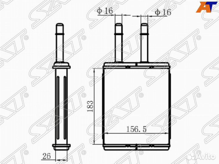 Радиатор отопителя салона Mazda Mazda 626 mazda