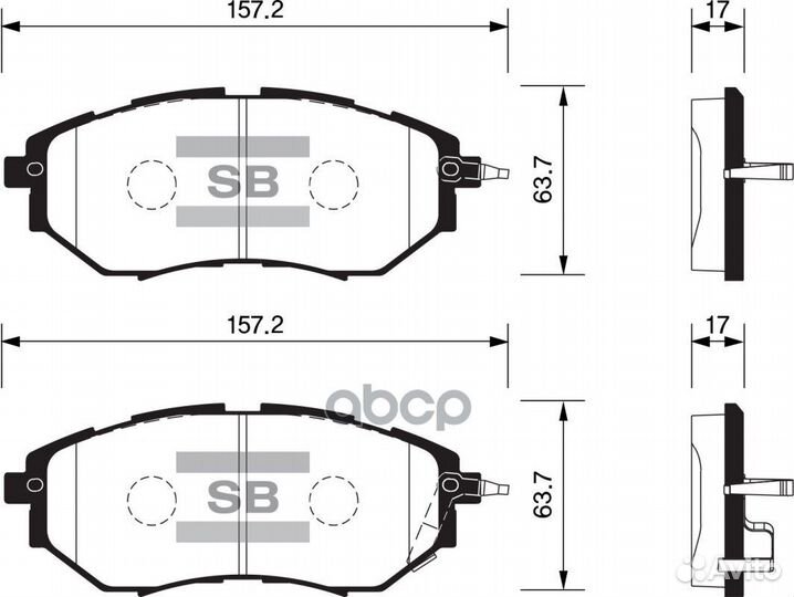 Колодки торм.пер. subaru Legacy IV 3.0 09/03