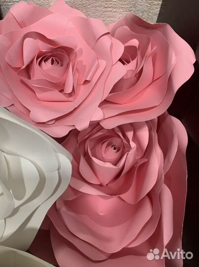 Цветы из бумаги, декор, украшение на стену