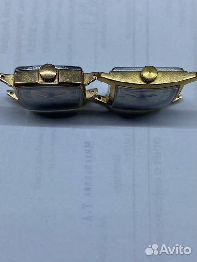 Позолоченые AU женские часы slava,luch