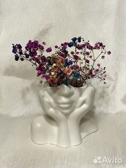 Гипсовое кашпо 