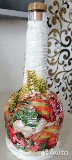 Бутылки декоративные стекло