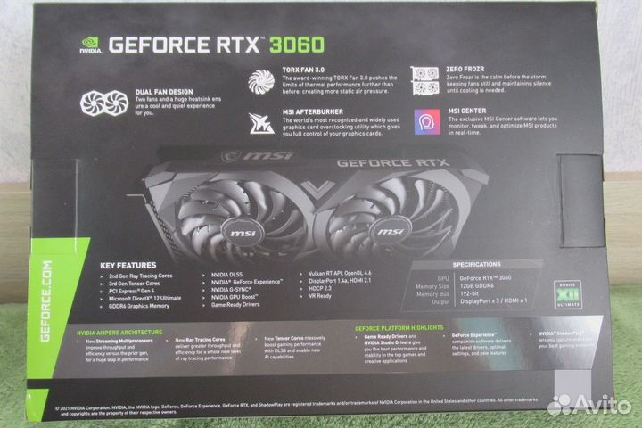 MSI Geforce RTX 3060 12Gb