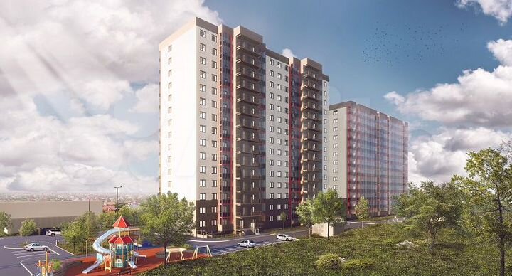 Квартира-студия, 34,1 м², 4/13 эт.