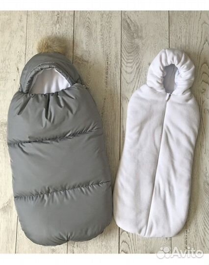 Конверт зимний, на выписку,для двойни