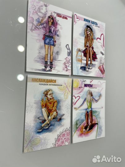 Мини-открытки новые разные