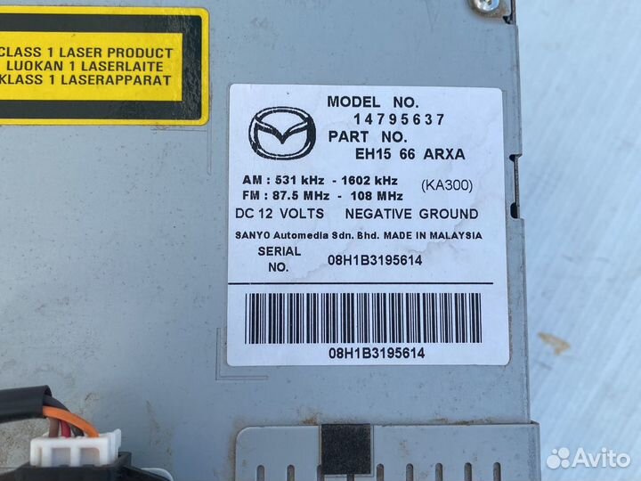 Mazda CX7 магнитола