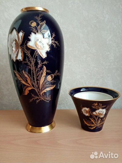 Вазы кобальт