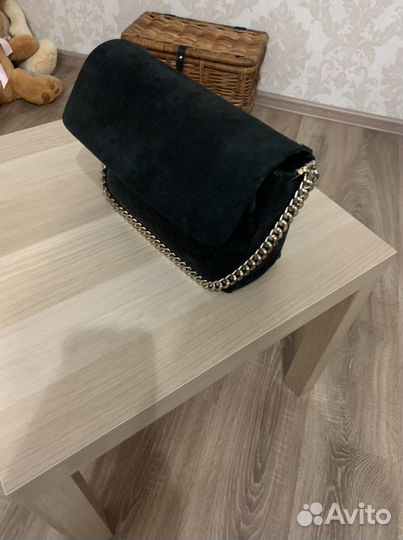 Сумка Mango натуральная замша черная