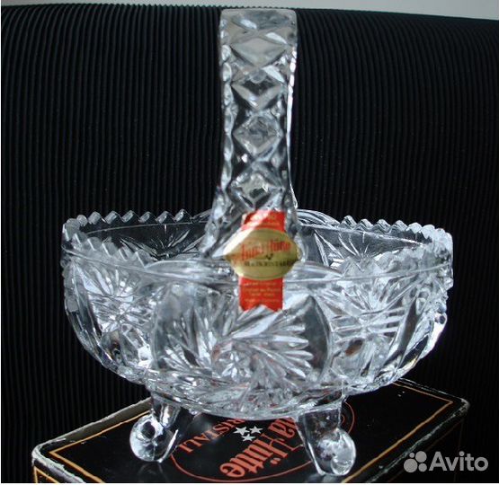 Хрусталь гдр: корзинка, кабаретт, ваза, шкатулка