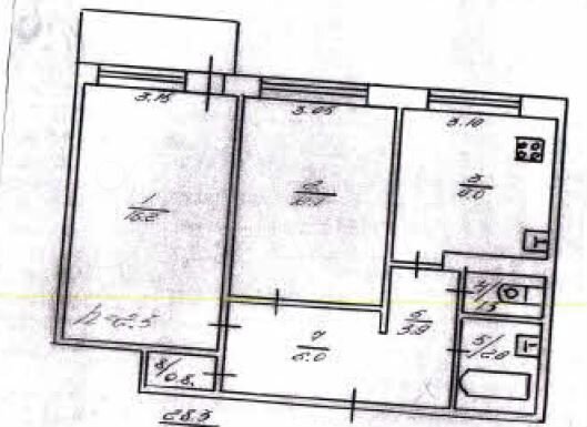 2-к. квартира, 51,9 м², 9/9 эт.