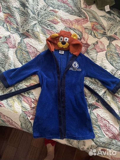 Флисовый халат Челси львенок для мальчика Chelsea