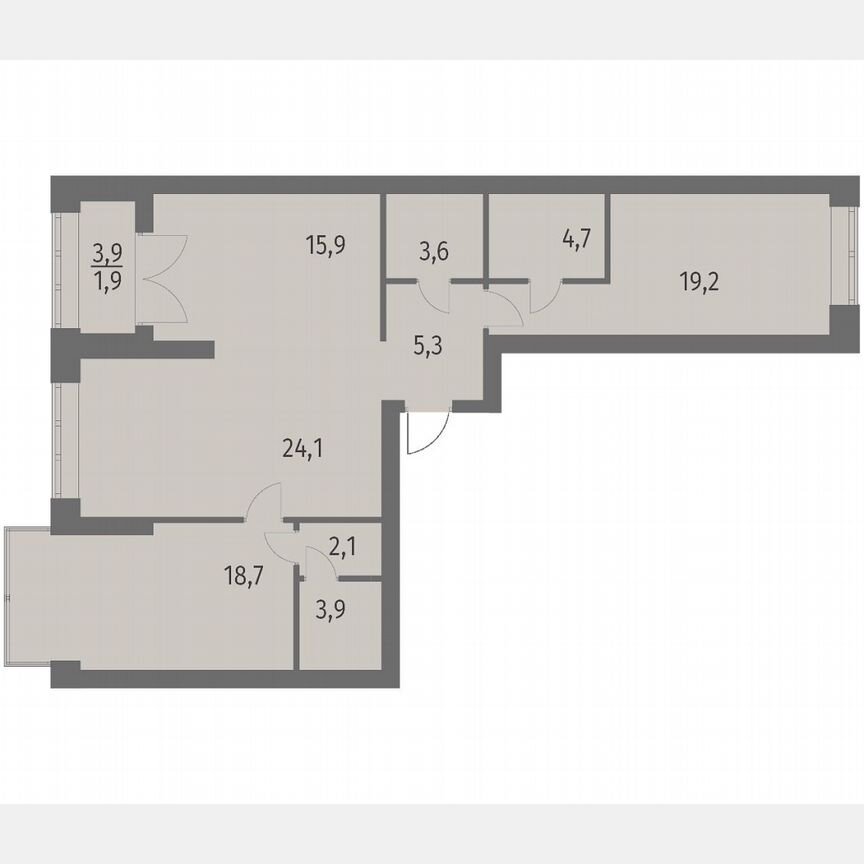 3-к. квартира, 99,5 м², 12/13 эт.