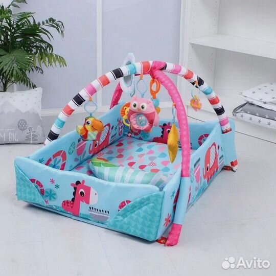 Развивающий коврик Божья коровка - манеж, с дугами