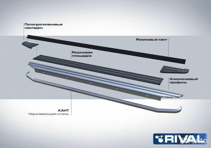 Пороги-подножки Hyundai Tucson 2015-2021 Premium