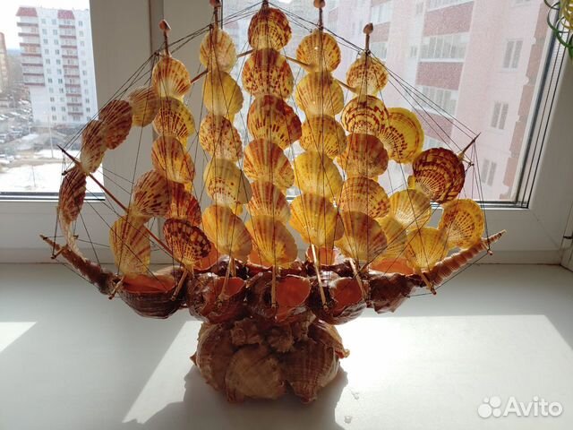 Корабль из ракушек