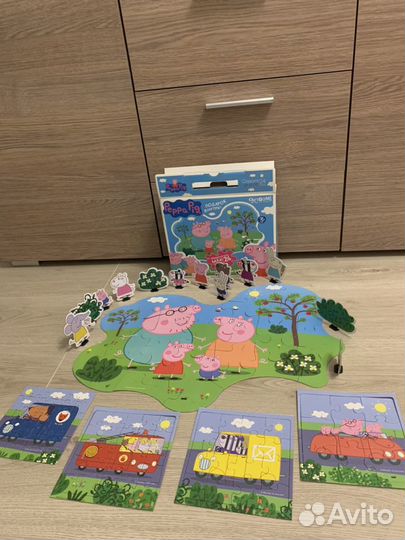 Peppa pig оригами макси +пазлы с фигурками