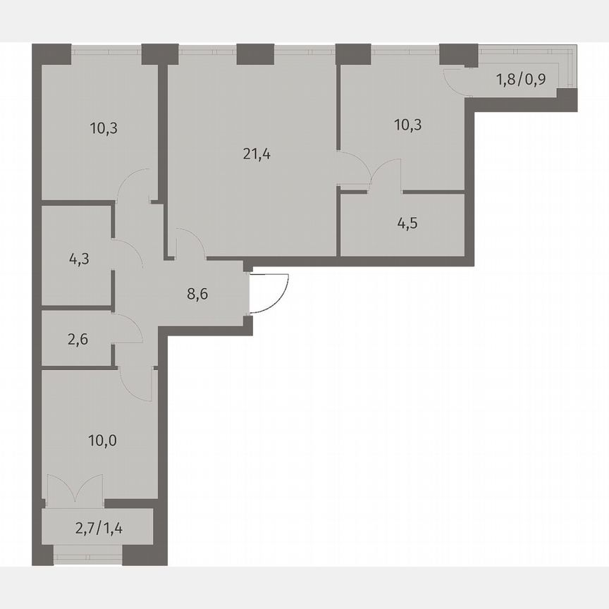 3-к. квартира, 74,4 м², 9/11 эт.