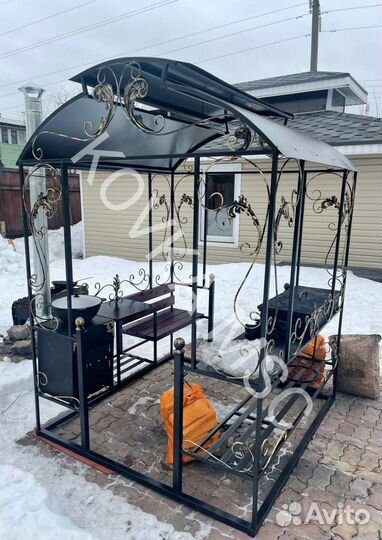 Беседка с мангалом