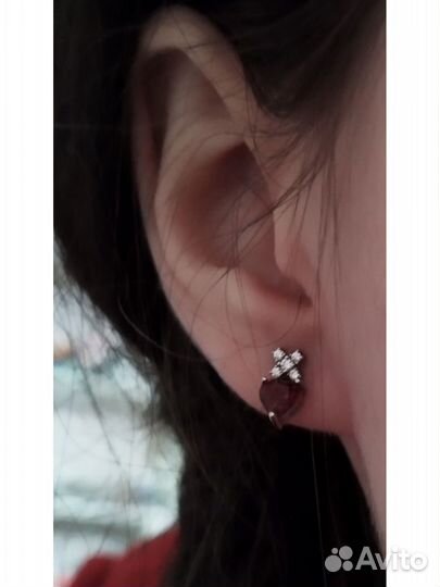Сережки серебро бу