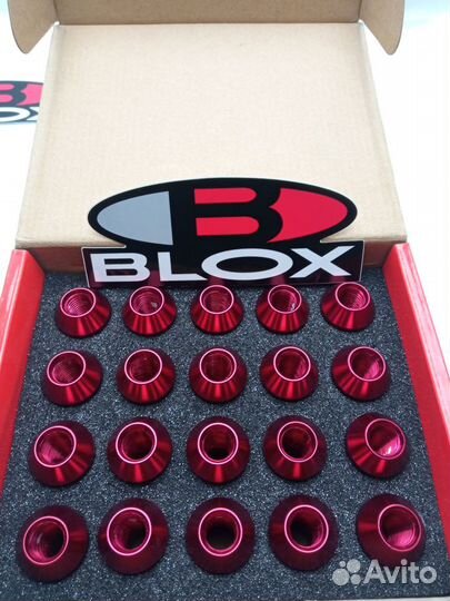 Гайки blox (комплект 20шт.) красные