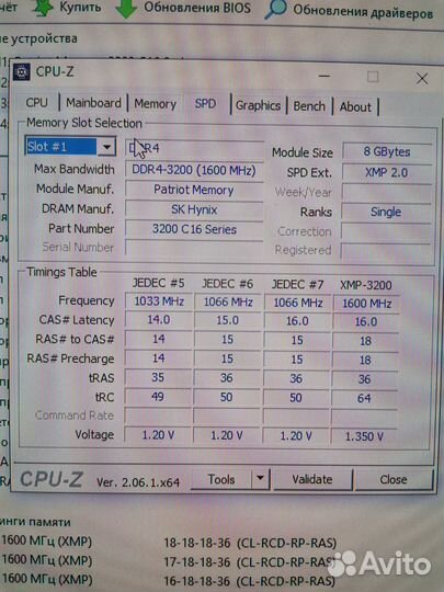 Оперативная память ddr4 32gb 3200 PV416G320C6K