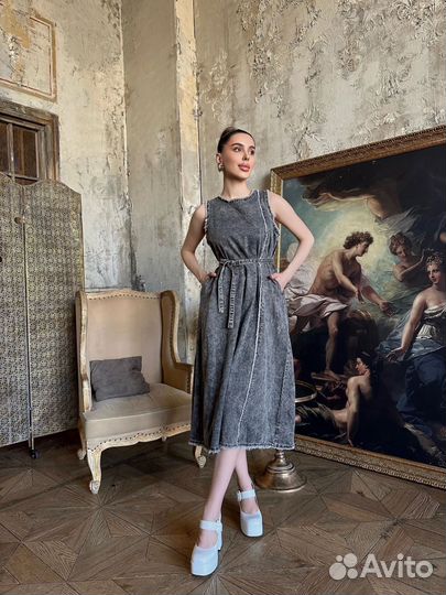 Джинсовое платье