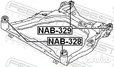 Сайлентблок подрамника перед прав/лев NAB32