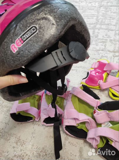 Шлем 46-53 см, защита на руки ноги