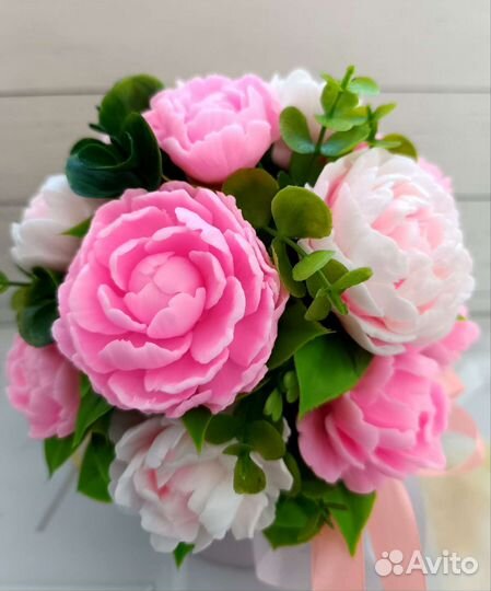 Букет из мыла пионы