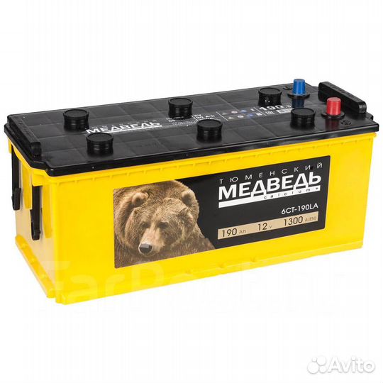 Акб 190Ач Тюменский медведь Обратная полярность