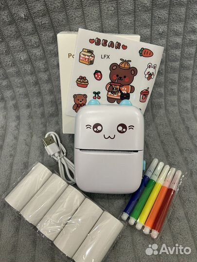 Портативный мини принтер новый