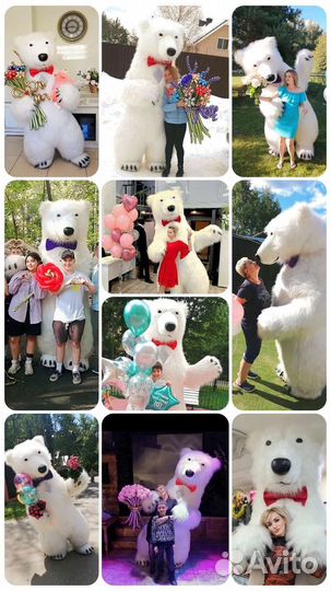 Поздравление от Мишки Тедди и Зайки,воздушные шары