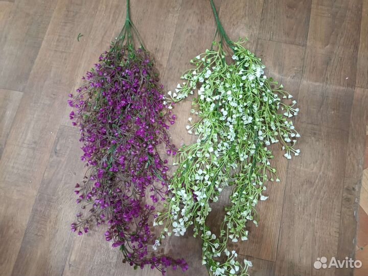 Ампельные цветы искусственные. Лианы. Папоротник