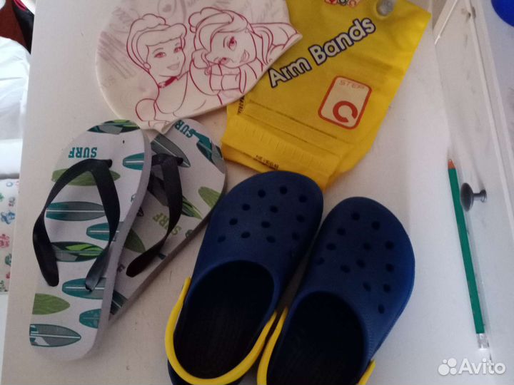 Для плавания нарукавники шапочка шлепки