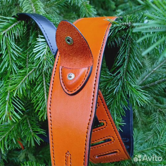 Ремень для гитары кожа