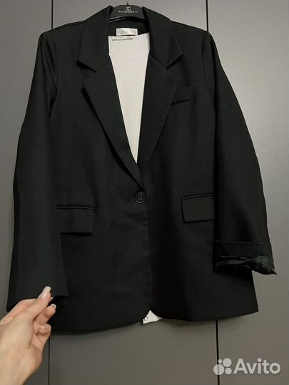 Пиджак женский черный оверсайз