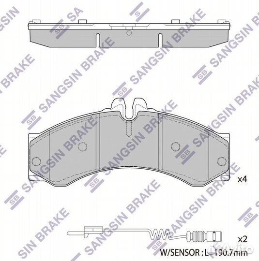 HI-Q, SP1277, Колодки тормозные MB/VAG sprinter/LT 95- перед