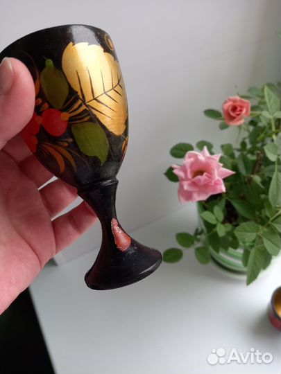 Деревянная старинная посуда хохлома