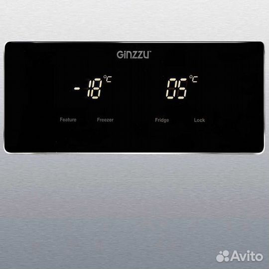 Холодильник ginzzu NFK-465 Steel