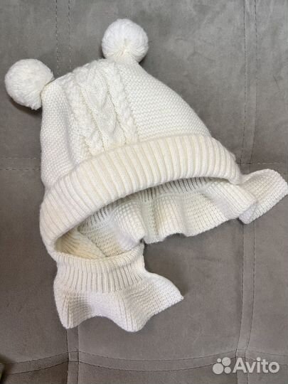 Детская шапка-шлем для новорожденных (0-3мес)