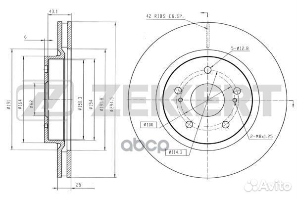 Диск торм. перед. Suzuki Grand Vitara II 05- bs