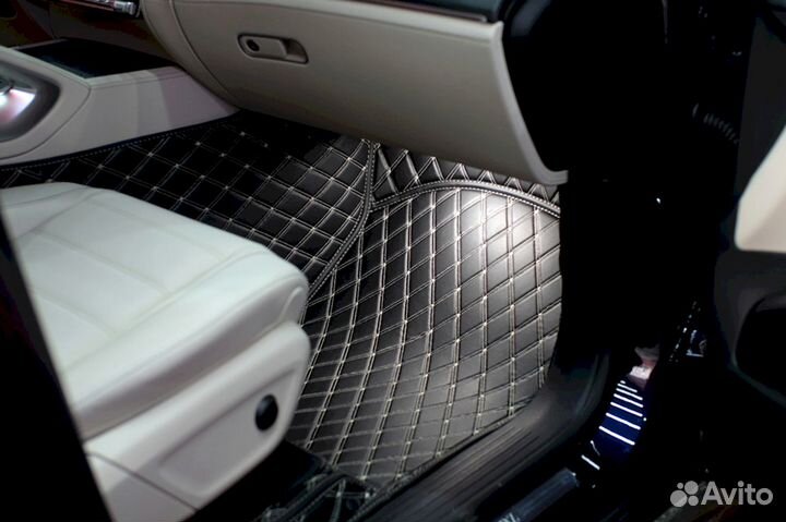 3Д коврики из экокожи Mercedes