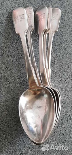 Набор царских серебряных столовых ложек 84 пробы