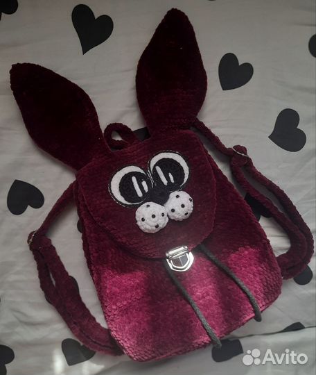 Вязаный рюкзак детский, ручная работа